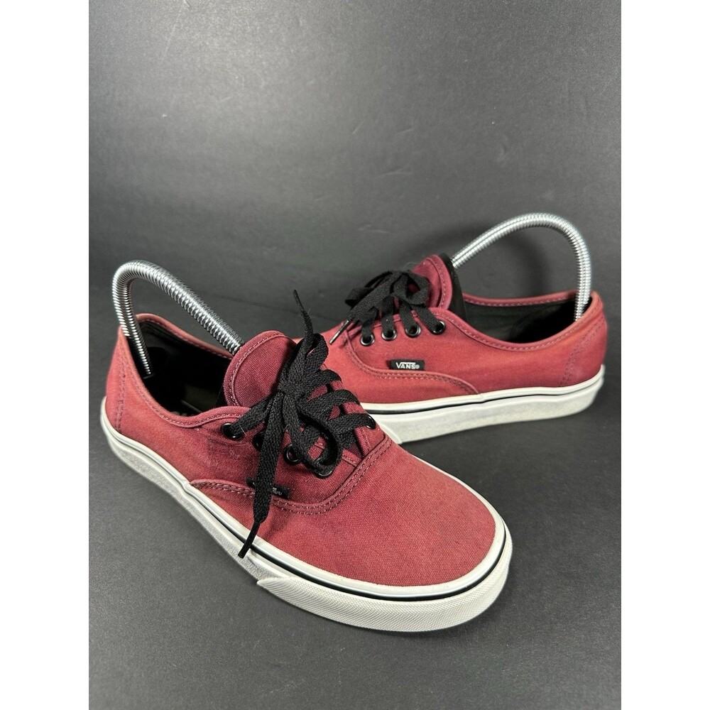 Vans Authentic Lo Pro Maroon Canvas Low-Top Skate Shoes - Women’s 7.5 / Men’s 6